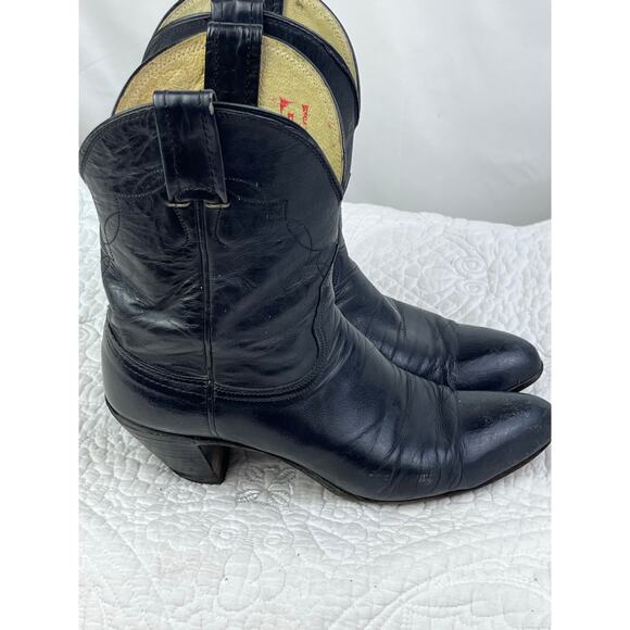 Nacona Boots Women's Size 5.5B Black Leather Western Cowboy Boots 8217G - Picture 9 of 10